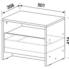 Спальный гарнитур МСП-1 (Дуб золотой/Камень темный) 1400 в Игре - igra.mebel24.online | фото 6