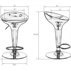 Стул барный DOBRIN BOMBA LM-1004 (серебряный металлик) в Игре - igra.mebel24.online | фото