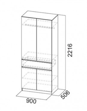 АВИНЬОН Прихожая Шкаф 2-х створчатый с ящиком в Игре - igra.mebel24.online | фото 3