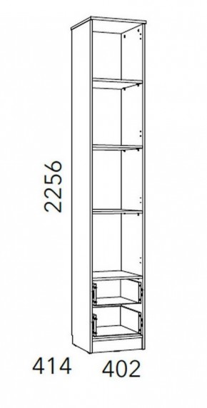 Детская Фанк Шкаф для белья с ящиками НМ 013.01-02 М1 в Игре - igra.mebel24.online | фото 3