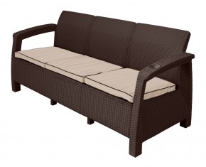 Диван Yalta Premium Sofa 3 Set (Ялта) шоколадный (+подушки под спину) в Игре - igra.mebel24.online | фото