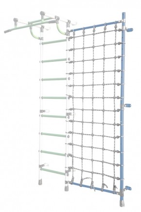 Дополнительная стойка к пристенному ДСК Pastel с сеткой для лазания, цв. голубой в Игре - igra.mebel24.online | фото