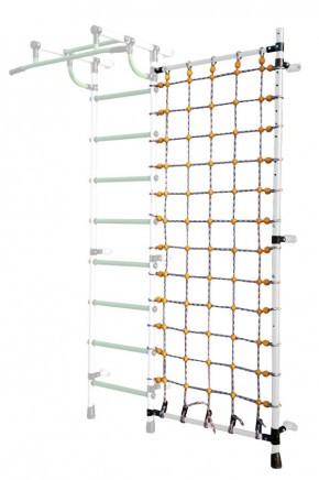 Дополнительная стойка к пристенному ДСК с сеткой для лазания, цв. белый в Игре - igra.mebel24.online | фото