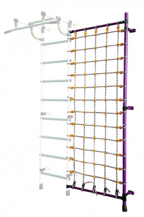 Дополнительная стойка к пристенному ДСК с сеткой для лазания, цв. фиолетовый в Игре - igra.mebel24.online | фото