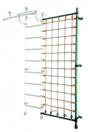 Дополнительная стойка к пристенному ДСК с сеткой для лазания, цв. зеленый в Игре - igra.mebel24.online | фото