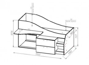 ГЕОМЕТРИЯ ГМТ.03 Кровать - чердак 800 в Игре - igra.mebel24.online | фото 2