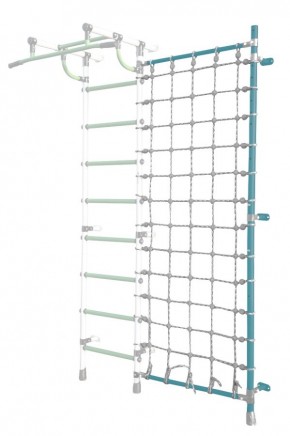Дополнительная стойка к пристенному ДСК Pastel с сеткой для лазания, цв. бирюзовый в Игре - igra.mebel24.online | фото