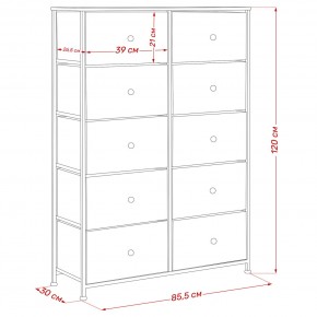 Комод Leset Линкс 10 ящиков (МДФ) в Игре - igra.mebel24.online | фото 12