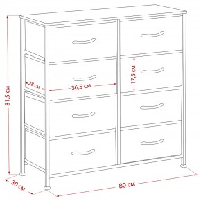 Комод Leset Линкс 8 ящ. (к/з), Каркас Белый, ящики Белые в Игре - igra.mebel24.online | фото 8