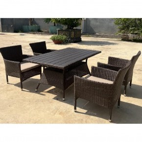 Комплект мебели из иск. ротанга AM-196B/T196 Brown 4Pcs (4+1) в Игре - igra.mebel24.online | фото 3