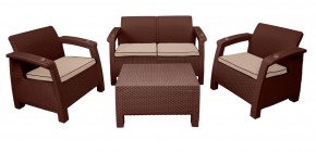 Комплект уличной мебели Yalta Premium Terrace Set (Ялта) шоколадый (+подушки под спину) в Игре - igra.mebel24.online | фото