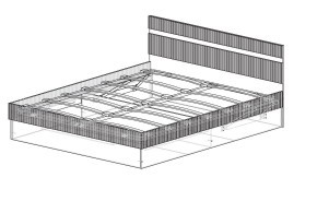 ОЛИВИЯ Кровать 1600 с основанием и ПМ в Игре - igra.mebel24.online | фото 4