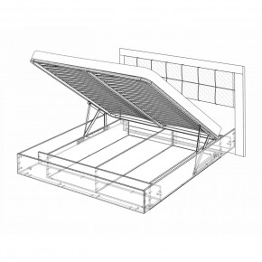 Кровать-5 с подъемным основанием 1400 экокожа Вега Скандинавия в Игре - igra.mebel24.online | фото 4