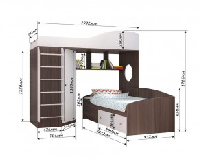 Кровать-чердак Кадет 2 с металлической лестницей в Игре - igra.mebel24.online | фото 2