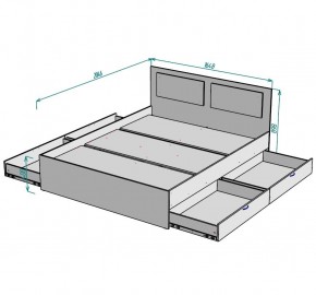 Кровать Ольга L34 (1600) 4 ящика в Игре - igra.mebel24.online | фото 2