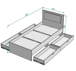 Кровать Ольга L38 (900) 4 ящика в Игре - igra.mebel24.online | фото 2