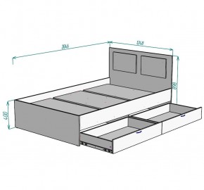 Кровать Ольга L45 (1200) 2 ящика в Игре - igra.mebel24.online | фото 2