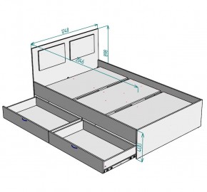 Кровать Ольга L46 (1200) 2 ящика в Игре - igra.mebel24.online | фото 2