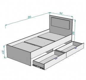 Кровать Ольга L47 (900) 2 ящика в Игре - igra.mebel24.online | фото 2