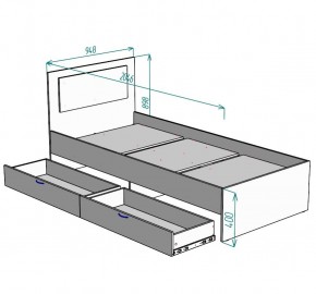 Кровать Ольга L48 (900) 2 ящика в Игре - igra.mebel24.online | фото 2