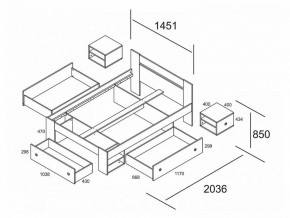 Кровать полутораспальная Стелла 140 СТЛ.132.07М в Игре - igra.mebel24.online | фото 2