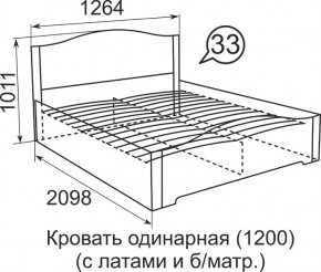 Кровать с латами Виктория 1200*2000 в Игре - igra.mebel24.online | фото 4