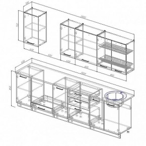 Кухонный гарнитур Антрацит 2800 (Стол. 38мм) в Игре - igra.mebel24.online | фото 3