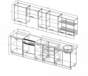 Кухонный гарнитур Антрацит 3000 (Стол. 38мм) в Игре - igra.mebel24.online | фото 3