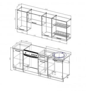 Кухонный гарнитур Бланка 2000 (Стол. 26мм) в Игре - igra.mebel24.online | фото 2