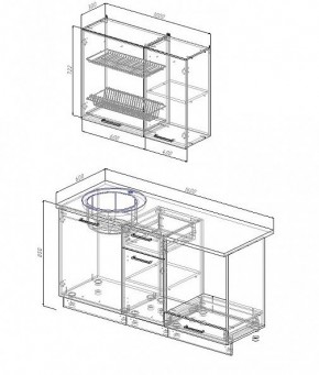 Кухонный гарнитур Жемчуг 1600 (Стол. 38мм) в Игре - igra.mebel24.online | фото 2