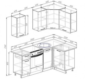 Кухонный гарнитур угловой Антрацит 2000х1200 (Стол. 38мм) в Игре - igra.mebel24.online | фото 2