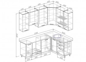 Кухонный гарнитур угловой Антрацит 2200х1600 (Стол. 26мм) в Игре - igra.mebel24.online | фото 2