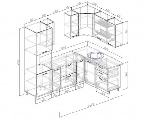 Кухонный гарнитур угловой Антрацит 2400х1600 (Стол. 26мм) в Игре - igra.mebel24.online | фото 2