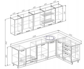 Кухонный гарнитур угловой Антрацит 2600х1600 (Стол. 38мм) в Игре - igra.mebel24.online | фото 2