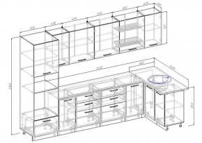 Кухонный гарнитур угловой Антрацит 3200х1400 (Стол. 26мм) в Игре - igra.mebel24.online | фото 2