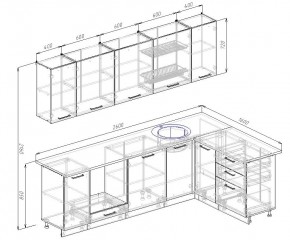 Кухонный гарнитур угловой Графика 2600х1600 (Стол. 26мм) в Игре - igra.mebel24.online | фото 2