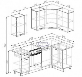 Кухонный гарнитур угловой Изумруд 2000х1200 (Стол. 26мм) в Игре - igra.mebel24.online | фото 2