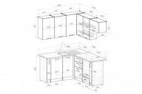 ЛИОРА Кухонный гарнитур Мега Прайм 2 (1600*1700 мм) ПМ+СДШ в Игре - igra.mebel24.online | фото 2