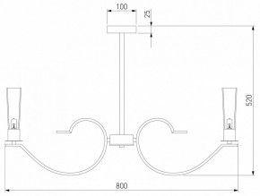 Люстра на штанге Eurosvet Rosher 60141/8 латунь в Игре - igra.mebel24.online | фото 2