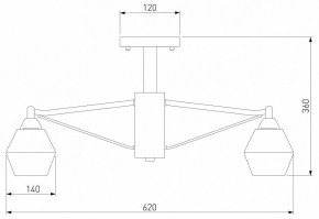 Люстра на штанге Eurosvet Takara 70135/5 кофе в Игре - igra.mebel24.online | фото 2