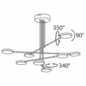 Люстра на штанге Maytoni Fad MOD070PL-L48B3K в Игре - igra.mebel24.online | фото 5