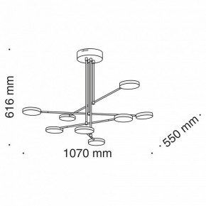 Люстра на штанге Maytoni Fad MOD070PL-L48B3K в Игре - igra.mebel24.online | фото 8