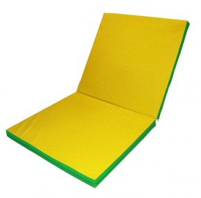 Мат гимнастический 2х1х0,05м складной цв. зеленый-желтый в Игре - igra.mebel24.online | фото