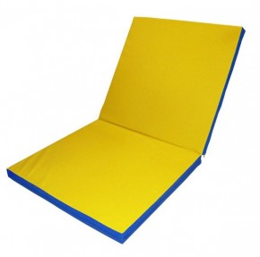 Мат гимнастический 2х1х0,05м складной цв. синий-желтый в Игре - igra.mebel24.online | фото