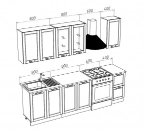 МИЛАНО Кухонный гарнитур 2,0 м Компоновка №1 (Орех) в Игре - igra.mebel24.online | фото 3