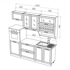 МИЛАНО Кухонный гарнитур 2,2 м Компоновка №3 (Орех) в Игре - igra.mebel24.online | фото 2