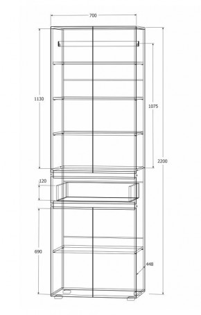 Модульная система Лиана (Дуб Крафт Белый/Дуб Крафт Золотой) в Игре - igra.mebel24.online | фото 8