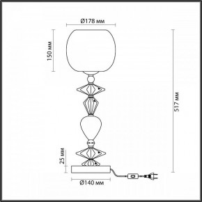 Настольная лампа декоративная Odeon Light Bizet 4855/1T в Игре - igra.mebel24.online | фото 3