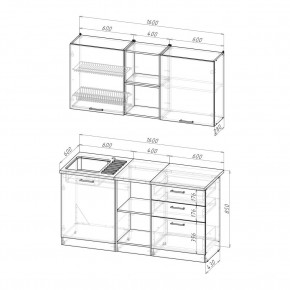 ОЛЬГА Кухонный гарнитур Стандарт 5 (1600 мм) в Игре - igra.mebel24.online | фото 2