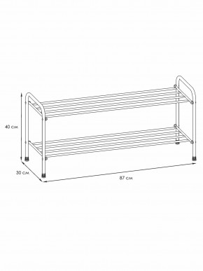 ПДОА32 Ч Подставка для обуви "Альфа 32" Черный в Игре - igra.mebel24.online | фото 3